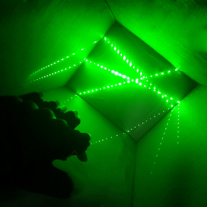 Bao tay đèn laser xanh lá 4 đầu