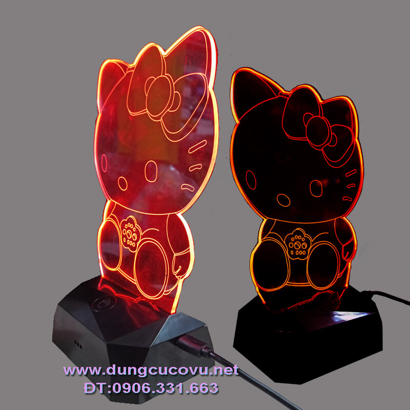 đèn led 3d hello kitty