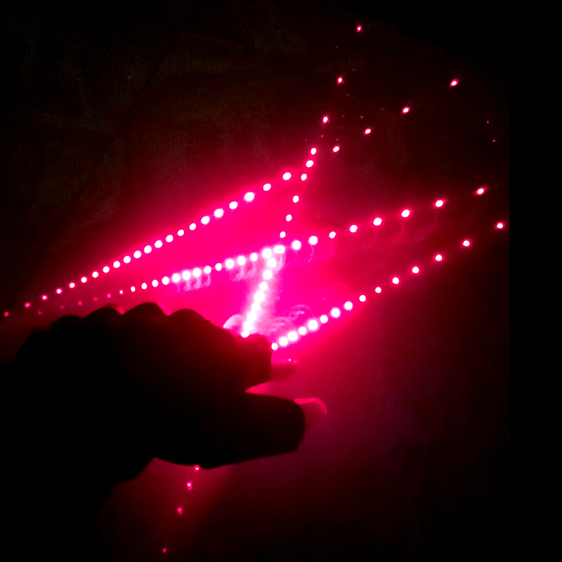 Găng tay tia laser 4 đầu led đỏ