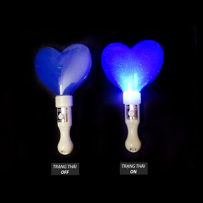 Lightstick led hình trái tim xanh dương