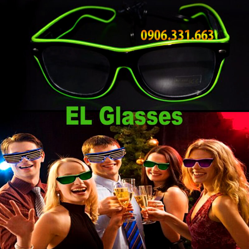 mắt kính đèn led phát sáng EL Glasses