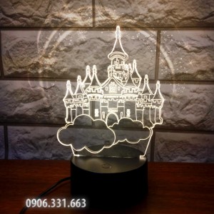 Đèn led 3D lâu đài mây