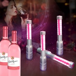 Đèn trang trí chụp đầu chai rượu led hồng
